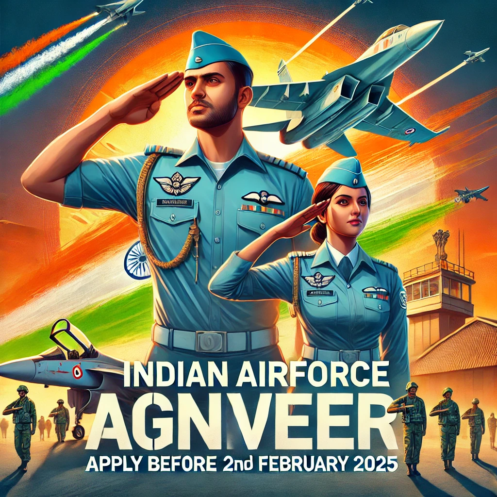 Indian Airforce Agniveer Bharti 2025: आवेदन करें, अंतिम तिथि 2 फरवरी 2025