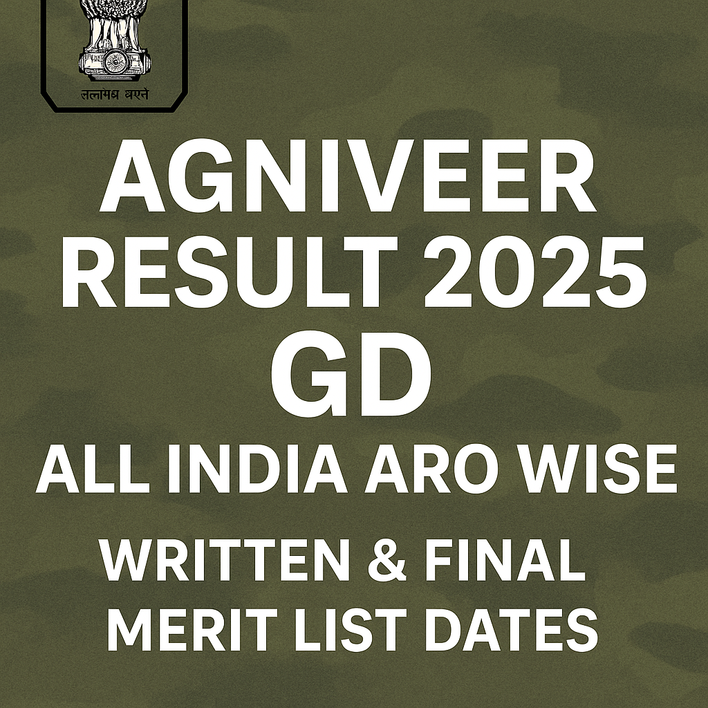 Agniveer result 2025 GD