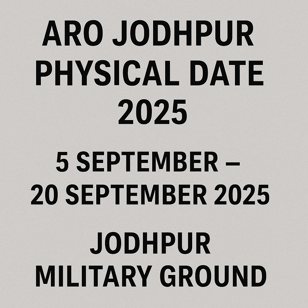 ARO jodhpur physical date