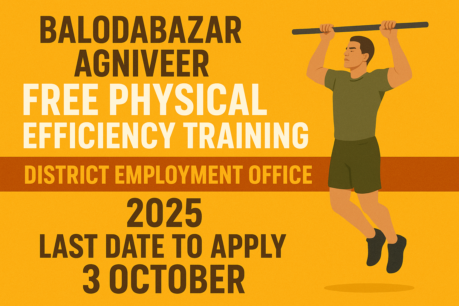 Balodabazar Agniveer Free Physical Efficiency Training 2025 | District Employment Office